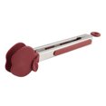 thumbnail image 1 of Way-to-Celebrate 9-Inch Stainless Steel and Silicone Kitchen Tongs, Apple, Red, 1 of 8