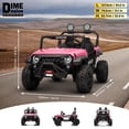 thumbnail image 2 of Kids on Wheelz HAVOC 3.0 24V 2-Seater Electric UTV Ride-On Car for Kids with Parent Remote Control, Reinforced Metal Frame, Quad Motors, LED Lights & Bluetooth Music, Pink, 2 of 7