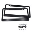 thumbnail image 2 of Miulika 2Pcs Black Stainless Steel Metal License Plate Frame Tag Cover Screw Caps US, 2 of 9