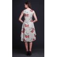 thumbnail image 2 of Bimba Robe d'Été Sans Manches à Col Rond pour Femmes, Grise, à Imprimé Floral de Pivoine et d'Anémone, Tenue Décontractée - Grand, 2 of 6