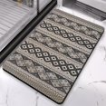 thumbnail image 2 of Enjoy the Luxe Life with our 20x32in Non-Slip Tribal Style Bath Rug Runner - Soft Luxury Microfiber Bathroom Rugs, Machine Washable for Easy Cleaning. Ideal for Tub and Shower!, 2 of 5