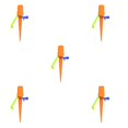 thumbnail image 1 of VONKY 8/12pc PVC Automatic Watering Irrigation Spike Garden Cone Drip Sprinkler Plant 6 5Set, 1 of 6