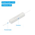 thumbnail image 3 of Unique Bargains 10Pcs 10K Ohm Resistors, 10W Ceramic Cement Resistor Power Cement Resistor Kit Tolerance 5% for Power Adapters Audio, 3 of 4