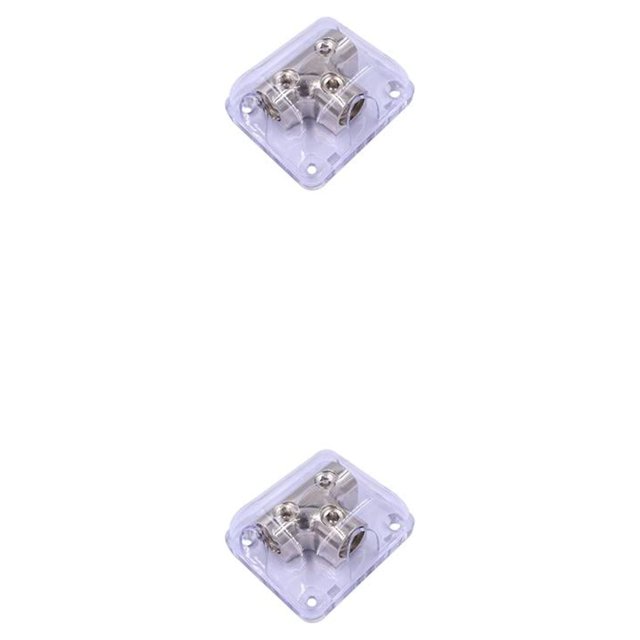 Transemion Out Powering Ground Distributor Professional Wear-resistant Splitter Gear Cable Car Audio for Amplifier Power Blocks 1 In 2 Out Way Type 2Set