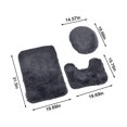 thumbnail image 3 of LSLJS Bathroom Rug Set, Bath Mats Set, Household Supplies Solid Color 3 Piece Bathroom Toilet Carpet Mat Solid Color Bathroom Toilet Floor Mat, Rug and Toilet Lid Cover for Tub Shower & Bath Room, 3 of 9