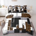 thumbnail image 1 of YST 7 Piece Brown Leopard Print Bedding Set, Safari Cheetah Bed In A Bag, King, 1 of 5