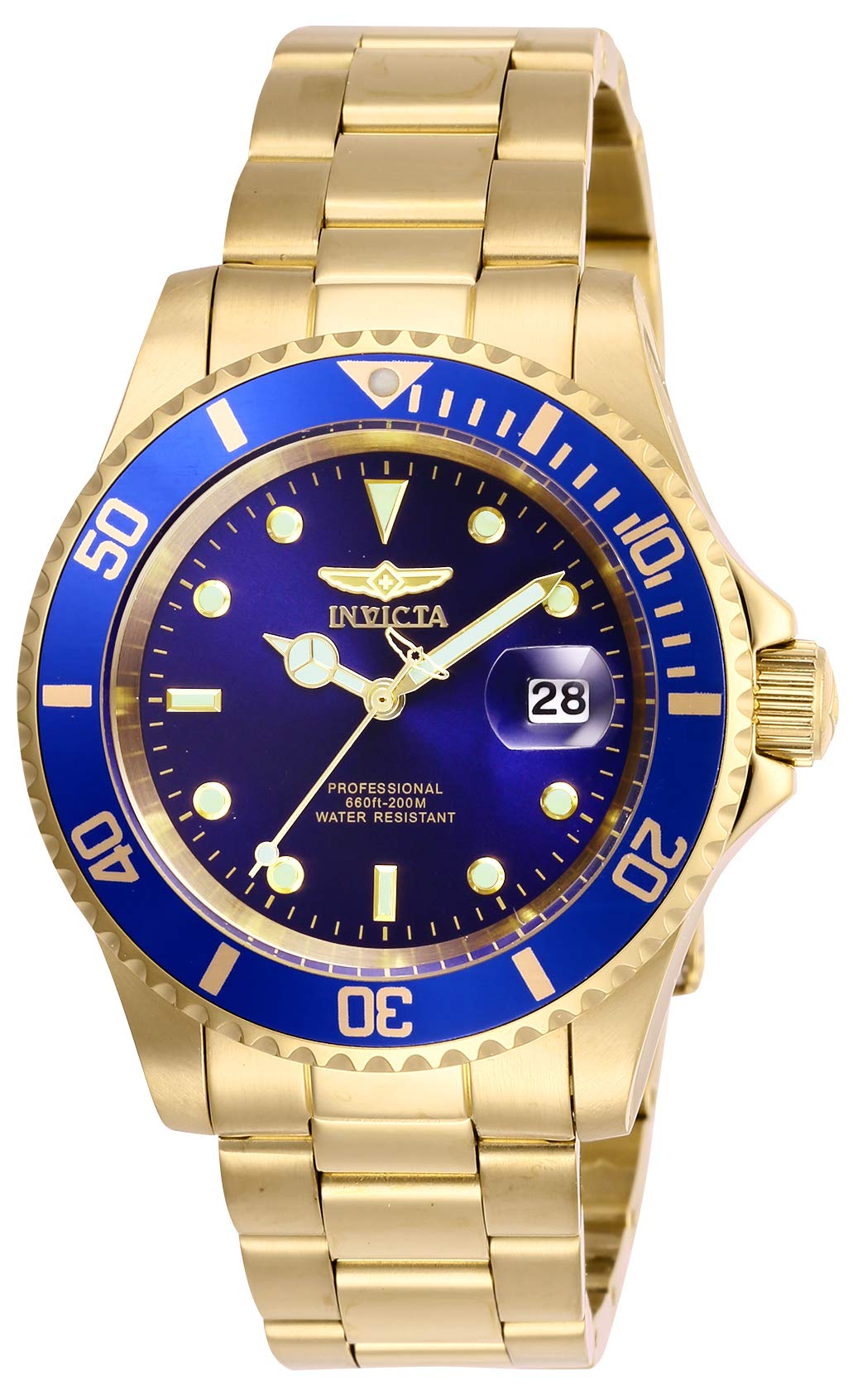 Invicta Pro Diver Gold-tone Blue Dial 40 mm Men's Watch 26974