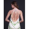 thumbnail image 3 of Bimba Robe Teinture sur Nœuds Décontractée Longue Dos Nu à Col Licou pour Femme Robe de Plage Imprimée - Petit, 3 of 6