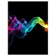 thumbnail image 2 of Abstract Ribbon Waves on Black - Abstract Canvas Wall Art Print, 2 of 3