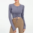 thumbnail image 1 of RXIRUCGD Chandail à Capuche de Sport Décontracté Ample à Manches Longues Sans Capuche pour Femmes, Couleur Unie, Col Rond, Gris, Taille : S, 1 of 5