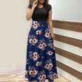 thumbnail image 1 of Robes pour Femmes 2024 Été Surdimensionnées Teinture sur Nœuds Colorées Longues à Imprimé Floral Robes de Plage Décontractées Maxi Robe d'Été Rabais de 50 % Liquidation!, 1 of 6