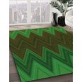 thumbnail image 3 of Ahgly Tapis Rond Lavable en Machine Intérieur Transitionnel Vert Forêt Foncé, 4 Pieds Rond, 3 of 7