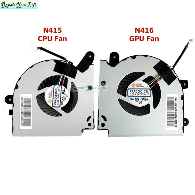 Laptop CPU GPU Cooling Fan Cooler for MSI Creator 17M A9SD (MS-17F3) A9SE A10SD Notebook PC Fans Radiator PAAD06015SL N416 N415 CPU GPU Both