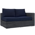 thumbnail image 2 of Modway Summon Causeuse d'Extérieur pour Patio Sunbrella® à Accoudoir Droit en Canvas Navy, 2 of 2