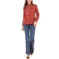 thumbnail image 2 of INSPIRE CHIC Chemise à Petites Fleurs à Manches Longues Boutonnée pour Femme Rouge TG, 2 of 6