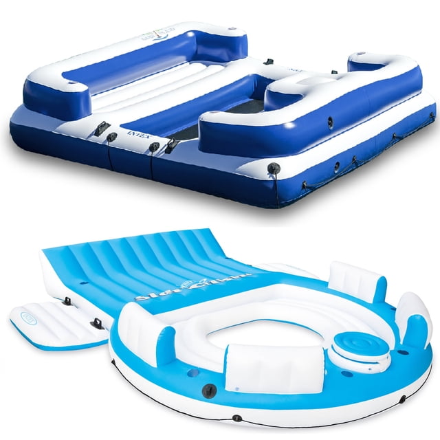 Intex Gonflable Piscine Lac Radeau Transat W / Oasis Île Flottante Salon