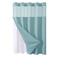thumbnail image 1 of Rideau de Douche pour Salle de Bain 71 Po L x 74 Po H Réversible en Tissu Polyester Robuste avec Grands Anneaux Intégrés, 1 of 5
