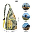 thumbnail image 4 of Vibrant Floral Sling Backpack - Colorful Hawaiian Inspired Print Shoulder Bag, Fashion Forward Design, 4 of 4