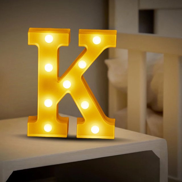 TopLLC Christmas Decor LED Letter Lights Sign Light Up For Home Party Wedding Decoration Light Up Letters Alphabet Letter Sign Battery Powered For Christmas Birthday Party Decoration warning light