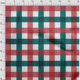 thumbnail image 3 of oneOone Cotton Silk Turquoise Blue Fabric Gingham Check Craft Projects Decor Fabric Printed By The Yard 42 Inches Wide, 3 of 4