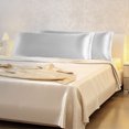 thumbnail image 2 of PiccoCasa Satin Body Pillowcases 2 Pcs Soft with Zipper Closure Silver 20"x48", 2 of 7