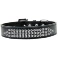 thumbnail image 1 of Collier pour Chien en Cristal Clair à Trois Rangées Noir Taille 16, 1 of 1