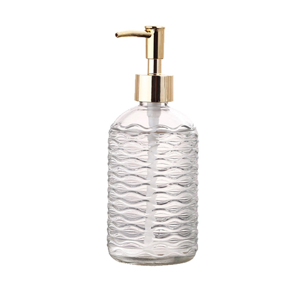 Clear Glass Soap Dispenser with Durable Pump  Refillable Liquid Hand Soap Dispenser for Bathroom   BottlesKitchen Soap Dispenser