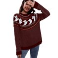 thumbnail image 1 of TIMIFIS Pull Tricoté d'Halloween pour Femmes avec Motif Fantôme Toile d'Araignée Citrouille Gothique Mode Urbaine à Manches Longues Col Rond Pull d'Halloween - Automne, 1 of 5