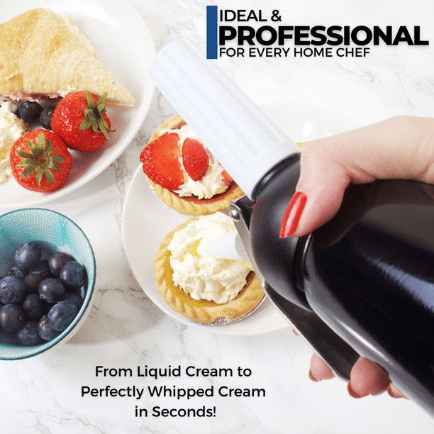 ICO Black Aluminum Whipped Cream Dispenser for Use with 8g Whip
