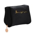 thumbnail image 1 of Women Cosmetic Bag Letters Embroidered Smooth Zipper Good Touch Velvet Korean Style Makeup Organizer Beauty Case for Home, 1 of 10