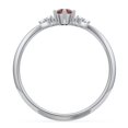 thumbnail image 4 of Birthstone Oval Ring with Shoulder Accents - Garnet (January), 4 of 5