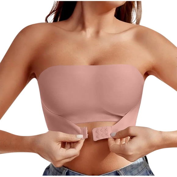 Strapless Push Up Bra, Seamless Wirefree Bra For Women, Backless Adhesive Bras With Push Up & Support For Everyday Wear