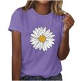 thumbnail image 2 of Birdeem Womens Casual Print Pullover Round Neck Short Sleeved Top, 2 of 9