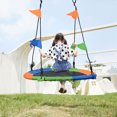 thumbnail image 2 of 40" Kids Tree Swing, Round Platform Rope Swing for Backyard Playground Hold up 220 lb, 2 of 8