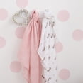 thumbnail image 2 of Minnie Mouse 2pk Muslin Swaddle, 100% Cotton, Pink, Infant Girl, 2 of 8