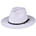 thumbnail image 1 of Woman Winter Cap, Felt Hat, Leather Belt Keep Warm Relaxed Breathable Soft Windproof Bucket Round Hat, 1 of 9