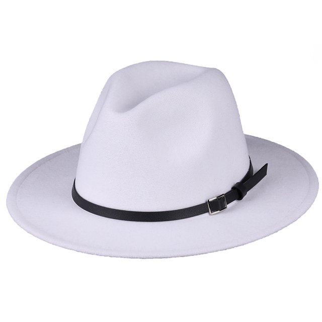 Woman Winter Cap, Felt Hat, Leather Belt Keep Warm Relaxed Breathable Soft Windproof Bucket Round Hat