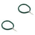 thumbnail image 3 of Baohd Stylish And Comfortable Beaded Bracelets For Wear Gift Cross Pendant Bracelets blackish green 2Set, 3 of 6