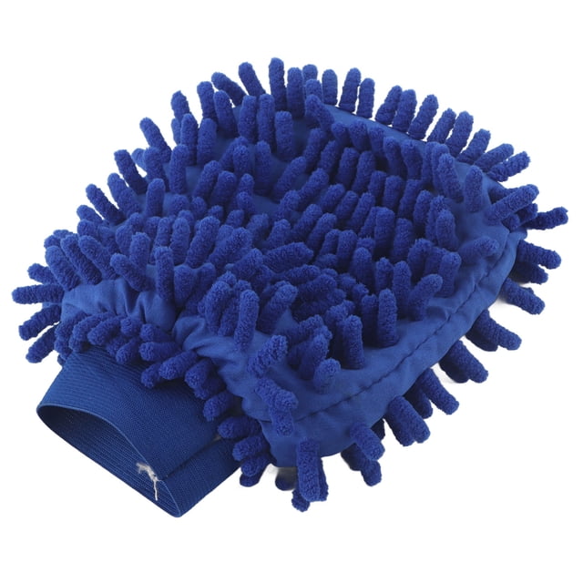 Car Wash Mitt Mitt Auto Tool Car Wash Glove Chenille Fleece Cloth Soft Double Sided Universal Scratch ResistantBlue