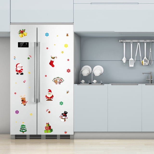 Christmas Static Sticker Fridge Window PVC static sticker Decal Home Office Shop Self-adhesive Decoration, Sign
