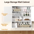 thumbnail image 4 of RoyalCraft White Wall Mounted Medicine Cabinet with Mirror, Adjustable Shelves & Towel Bar Storage for Bathroom, 4 of 8