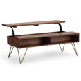 thumbnail image 1 of Simpli Home Hunter Industrial Contemporary Lift Top Coffee Table with Metal, Umber Brown, 1 of 5