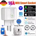 thumbnail image 2 of Prise Intelligente 16A Tuya WIFI WIFI Prise Domestique Alexa Google Télécommande Minuterie, 2 of 5