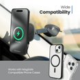 thumbnail image 2 of Mighty Mount Chargeur de Voiture Sans Fil MagSafe avec Ventouse (Version 2.0), 2 of 6
