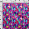 thumbnail image 3 of oneOone Rayon Fuschia Pink Fabric Camping Sewing Craft Projects Fabric Prints By Yard 56 Inch Wide, 3 of 5