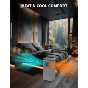 EastVita 10000 BTU Portable AC with Heater - 4-in-1 Ventless Floor Air Conditioner