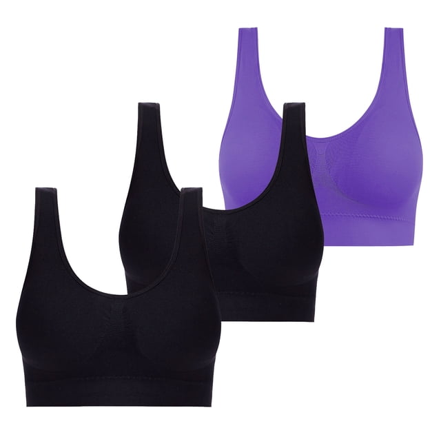 Womens Front Closure Bras Padded Bra Feature V-Neck Balconette Bra Style W-1773 Purple 4XL