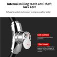 thumbnail image 3 of Bicycle Lock Ring Lock Safe Anti-theft Cable Lock Portable Bicycle Lock Wearable Ring Lock Riding with Dust Cover for Mountain Bike Road Bike Outdoor, 3 of 9