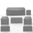 thumbnail image 2 of Crosley Furniture Covers 7-Pc Traditional Vinyl Outdoor Sofa Cover Set in Gray, 2 of 12