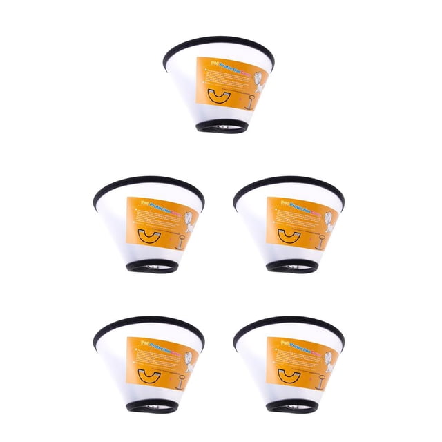 serony Translucent Dog Protective Collar Pet Wound Anti-Bite Ring Protective Cover Cat Dog Bath Shield No.08 5Set